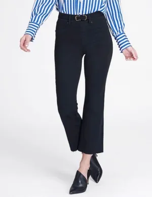 Spanx Cropped Flare Jeans Black- Size Large thumbnail 1