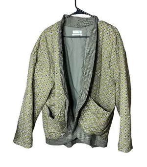 Urban outfitters Brooklyn printed jacket‎ open pockets sz M/L thumbnail 1