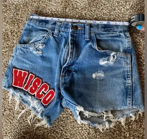 Wisconsin Badgers Custom Made Jean Shorts thumbnail 4
