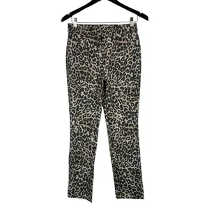 Free People Molly Animal Print Slim Fit Straight Leg Mid Rise Pants Size 4 NWT thumbnail 2