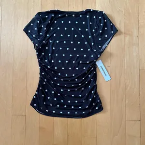 Princess Polly Attraction polka dot cap sleeve mesh top thumbnail 3