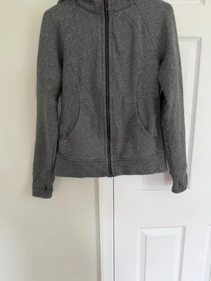 Lululemon Women's Scuba Full-Zip Hoodie Heathered Gray 8 Cozy Athleisure Yoga thumbnail 3