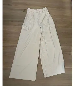 NEW High Waisted Wide Leg Cargo Pants Career 4 thumbnail 1
