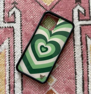 Wildflower Matcha Love Green Hearts iPhone 12/12 Pro Case thumbnail 1