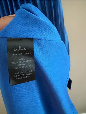 Lulus Aerin Blue Satin Pleated Cutout Midi Dress Size Medium Sleeveless Cocktail thumbnail 12