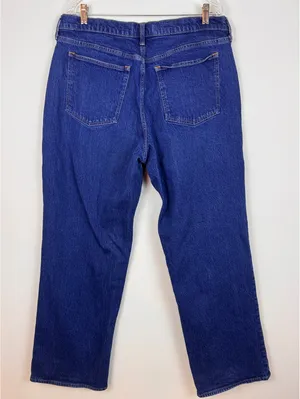 Abercrombie Curve Love The Baggy Low Rise Jeans Medium Wash Blue 32 Long thumbnail 5