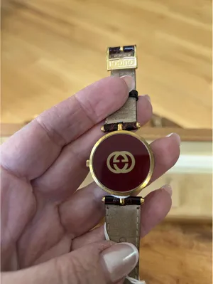 Rare Vintage Gucci 2000M Swiss Timepiece Stacked Watch Red & Green thumbnail 4