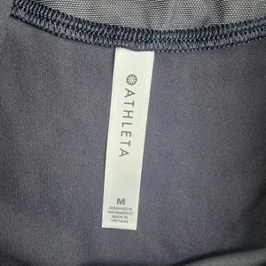 Athleta Match Point Tennis Dress Black Mesh Racerback Quarter Zip‎ Pockets M thumbnail 6