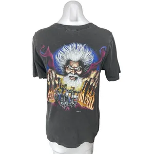 Truly Madly Deeply Fear No Evil Black Skull Print V-Neck Tee T-Shirt Top Size S thumbnail 2