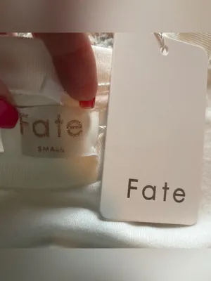 NWT Fate White Boutique T-Shirt Top Ruffled Sheer Hem Side-tie Ribbon Details thumbnail 5