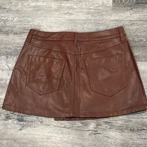 Free People NWT Wynne chocolate vegan skirt -29 thumbnail 10