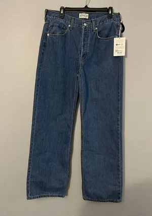ETICA Stanton Relaxed Wide Leg Denim Jeans in Fistral Size 29 x 29 NWT thumbnail 5
