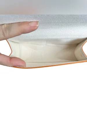 Tory Burch Orange Saffiano Leather Sunglasses Case Eyeglasses Case Travel Bag thumbnail 7