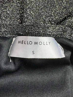 Hello Molly Atomic Black Glitter Ruched Mini Bodycon Dress Women’s Small thumbnail 3