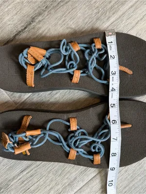 Teva Voya Infinity Women's Sandals Blue Gray Strappy Minimalist Size 10 thumbnail 8