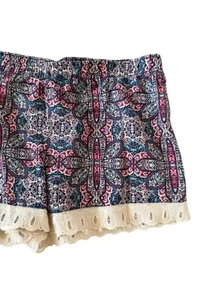 ARTISAN NY Multicolor Lace Trim Shorts Size Medium thumbnail 4