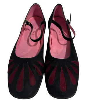 Hispanitas black Mary Jane or T-strap ballerina flat Shoes EUC thumbnail 1