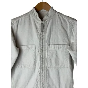 Current Elliott The Richland Coveralls Women Medium Ivory Denim Jumpsuit Utility thumbnail 5
