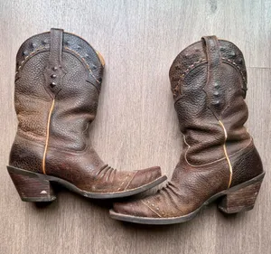 Ariat Brown Leather Cowboy Boots thumbnail 1