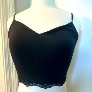 Victoria's Secret NWT black bralette/lace cami size Small thumbnail 1