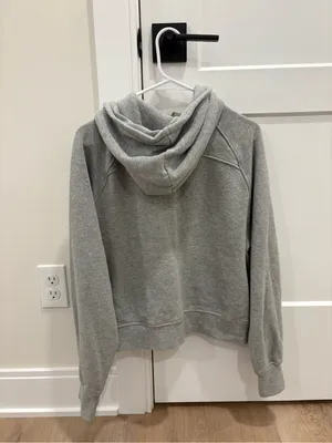 Quince Heavyweight Fleece Cropped Half Zip Hoodie Size Small thumbnail 5