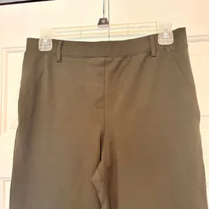 Quince Ultra-Stretch Ponte Straight Leg Pants Olive Green W-PNT-29 Medium thumbnail 5