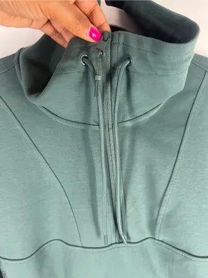 Old Navy Teal Green Dynamic Fleece Half-Zip Sweatshirt thumbnail 10
