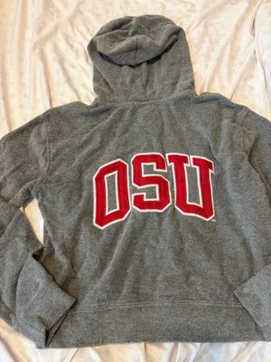 tailgate Ohio state grey cropped hoodie thumbnail 4