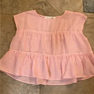 Altar'd State pink and white striped top thumbnail 1