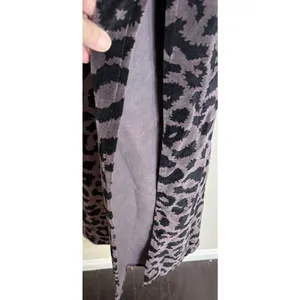 Laffaire Womens OS Purple Animal Print Velvet Tiger Long‎ Cardigan Dress Duster thumbnail 8