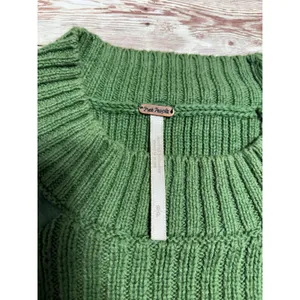 Free People Zou Bisou Knit Sweater Dress Size Small Retro Bell Sleeves Ruffles thumbnail 6