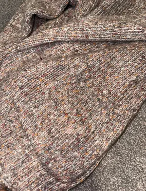 Oversized Slouchy Knit Cardigan Brown Size XXL thumbnail 4