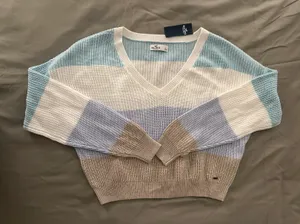 Hollister Striped V Neck Sweater thumbnail 7