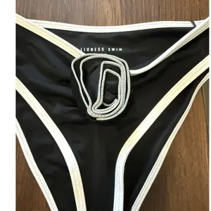 Lioness Swim Amour Top Soulmate Bottom Bikini Set‎ Onyx Black White L/M NWT thumbnail 5