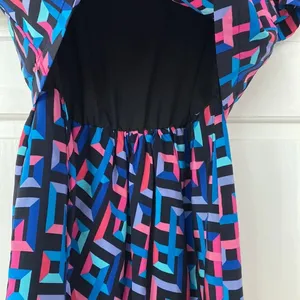 Amanda Uprichard Geometric Bright 80s Style Dress One Piece Two Piece‎ Look Silk thumbnail 2