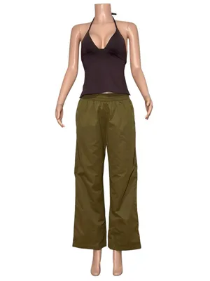 WITH JÉAN Romeo Track Pants, Khaki/Pink, Small thumbnail 7