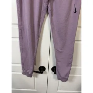 Nike Yoga Dri-FIT Joggers Womens Small Purple Heathered Tapered Sweatpants thumbnail 5
