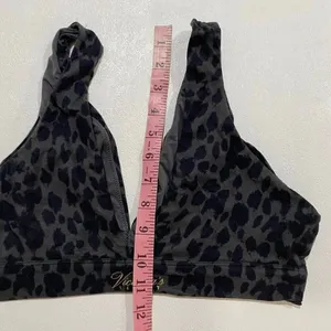 Victoria’s Secret Leopard Print Bralette Bra XL Black Sheer Lounge thumbnail 6