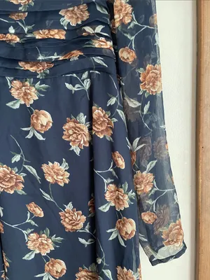 Abercrombie & Fitch Emerson Chiffon Long Sleeves Midi Floral Dress thumbnail 6
