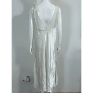 Oscar de la Renta Pink Label Women XL Satin Nightgown Long Robe Set Ivory Bridal thumbnail 10
