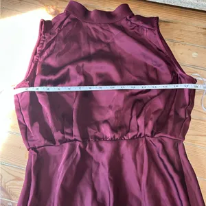 Lulus Classic Elegance Plum Chiffon Sleeveless Mock Neck Maxi Dress – Size M thumbnail 4