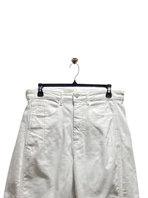 Pilcro Heritage Curve Mid-Rise Barrel Leg Jeans White Size 32T Anthropologie thumbnail 5
