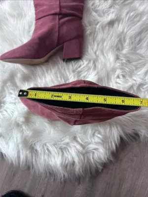 Botkier Skyler slouch boot made in Brazil leather pink/red color size 7 1/2 thumbnail 8