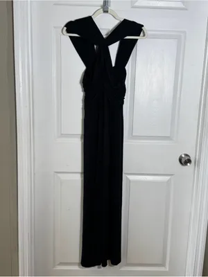 Favorite Daughter Vivien Ruched Black Maxi Dress Formal Cocktail Size Medium thumbnail 9