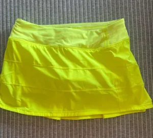 Lululemon Skirt Neon Yellow Pace Rival thumbnail 1