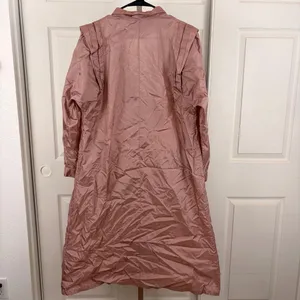 The Totes Coat vintage dusty rose nylon long coat thumbnail 6