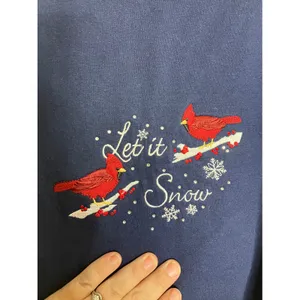 MC Energy Sportswear Sweatshirt Women XL Navy Excellent Let it Snow Cardinals thumbnail 3