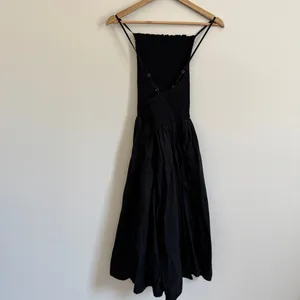J. Crew Friday Cotton Poplin Dress Size Large Petite smocked Black thumbnail 7
