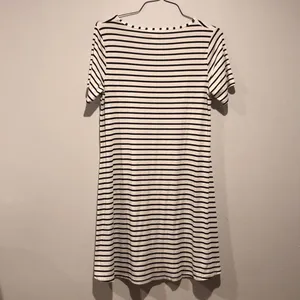 Top it Off Black and White Striped T-Shirt Dress thumbnail 3