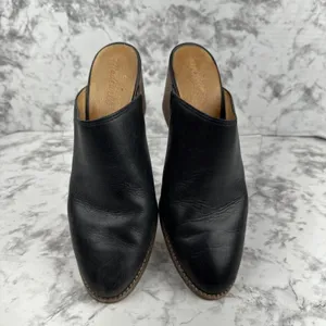 Madewell Womens The Harper Mule J8560 Size‎ 8.5 Black Leather Stacked Heel thumbnail 2